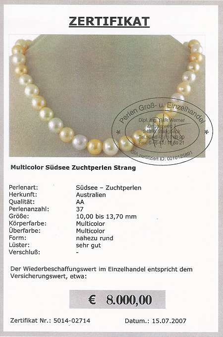 Collier multicolore de perles  Belperles